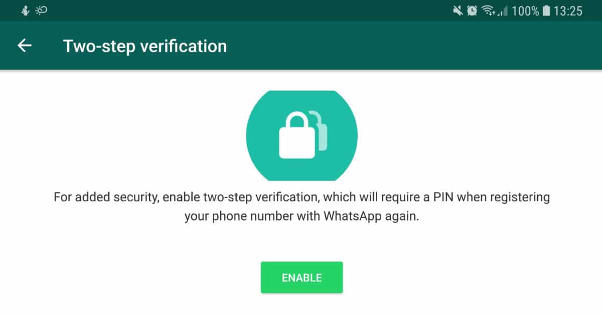 تنشيط التحقق بخطوتين