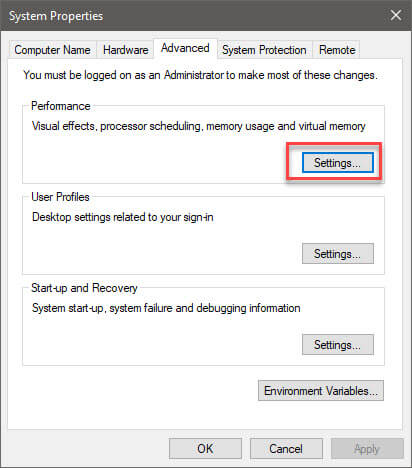 windows System Properties