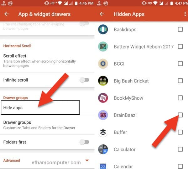 اخفاء التطبيقات على هاتف الاندرويد باستخدام Nova Launcher