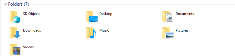 3d objects folder this pc