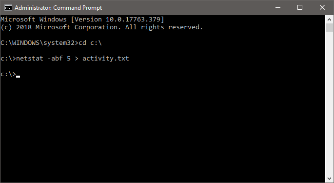 Command Prompt netstat Command Prompt netstat استخدام موجه الأوامر Command Prompt لعرض قائمة العناصر التي تطلب اتصال بالانترنت