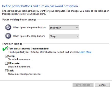 FastStartUpWindows10