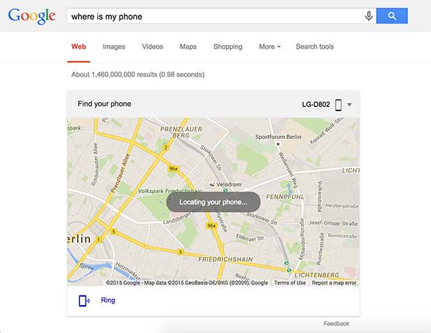 android device manager search