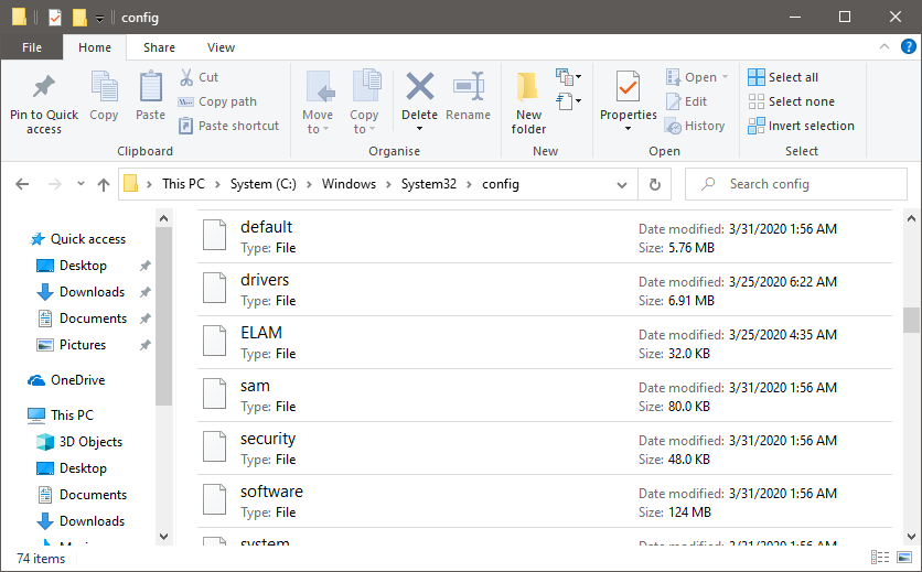 ملفات Registry