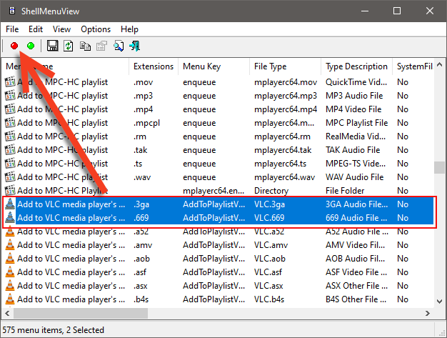 shmnview disable multiple items لأزالة عناصر قائمة السياق