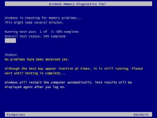 start Windows Memory Diagnostic start Windows Memory Diagnostic